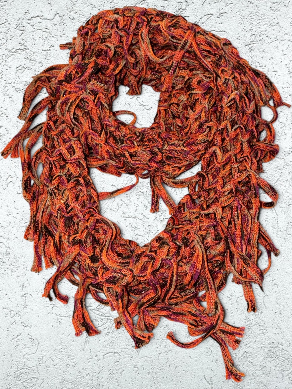 🌻MUDD Orange Fringed Scarf Wrap